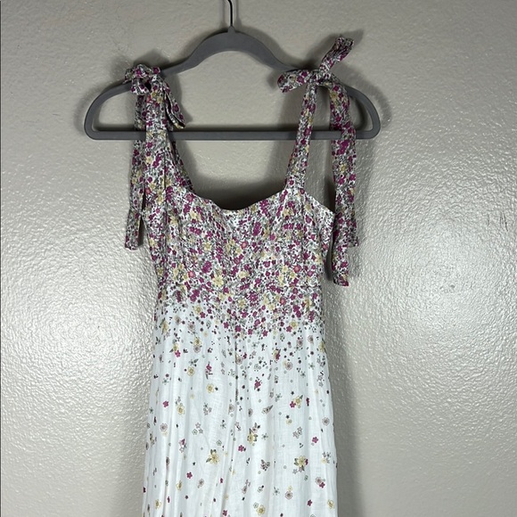 Zimmermann Carnaby Tie Shoulder Dress in Cerise Ditsy - Picture 3 of 10